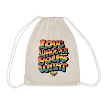 Aimez qui vous voulez Arc-en-ciel de la fierté LGBTQ - Sac de sport léger - nature - Devant