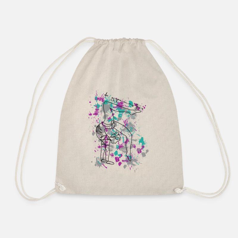 Gymnast floor gymnastics - Drawstring Bag - nature