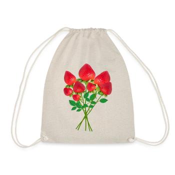 Strawberry bouquet - Drawstring Bag - nature - Front