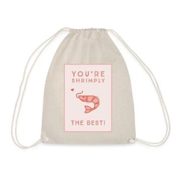 "Shrimply the best" - Drawstring Bag - nature - Front