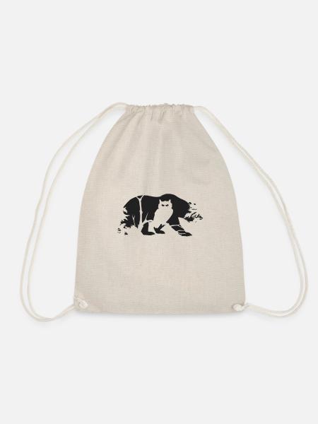 Bear - Owl - Nature - Drawstring Bag - nature