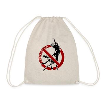 Einhorn Freie Zone - Das anti Unicorn Design - Turnbeutel - Natur - Vorne