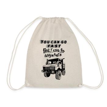 You can go fast - Unimog - 4x4 - Offroad Truck - Turnbeutel - Natur - Vorne