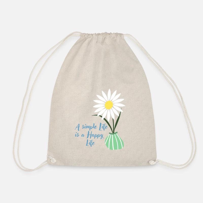 daisy - Drawstring Bag - nature