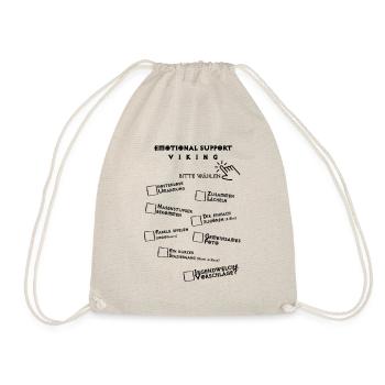 Emotional Support Viking EN - Drawstring Bag - nature - Front