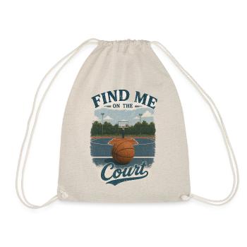 Find Me on the Court Retro Basketball - Turnbeutel - Natur - Vorne