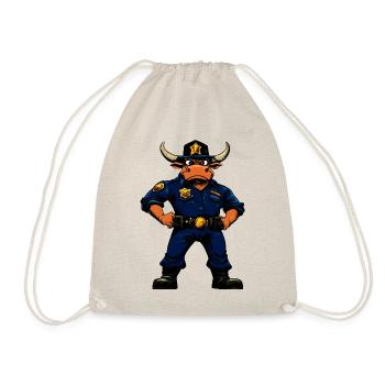 Stiere Polizei / Cop Stier - Turnbeutel - Natur - Vorne
