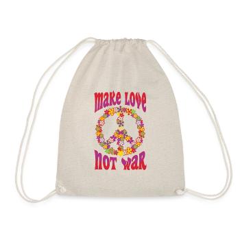 Make Love Not War N'aime pas la guerre hippie - Sac de sport léger - nature - Devant