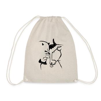 Bull and devil - Drawstring Bag - nature - Front