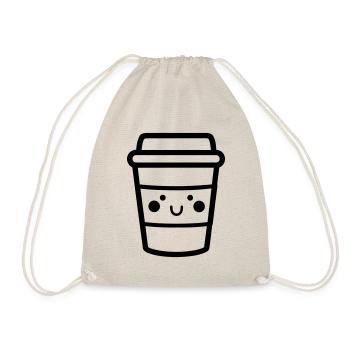 Kaffeebecher - Turnbeutel - Natur - Vorne