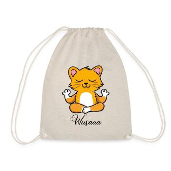 Auszeit Durchatmen Wusaaa Katze - Turnbeutel - Natur - Vorne