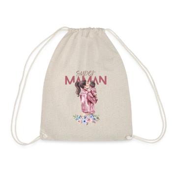 Super Maman. Cadeau Anniversaire Fête des Mères. - Sac de sport léger - nature - Devant