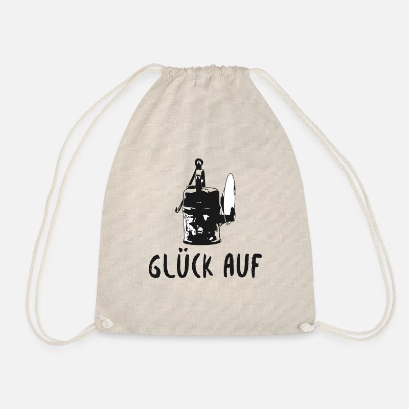 Grubenlampe - Glück Auf - Turnbeutel - Natur
