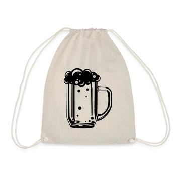 beer glass beer symbol beer mug - Drawstring Bag - nature - Front
