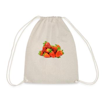 Strawberries Strawberrys - Drawstring Bag - nature - Front