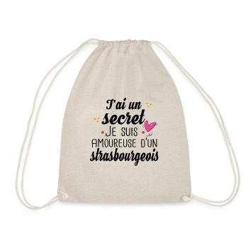 Strasbourg Strasbourgeois Amoureuse Cadeau Humour - Sac de sport léger - nature - Devant