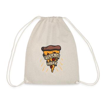Pizza Is Life - Turnbeutel - Natur - Vorne