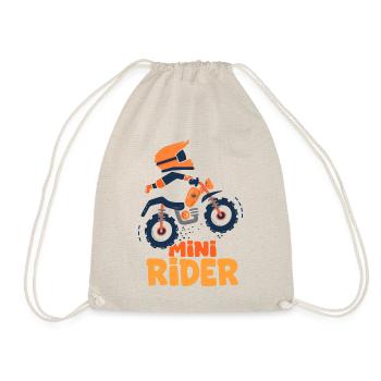 Fahrer Baby Kind Biker Motocross - Turnbeutel - Natur - Vorne