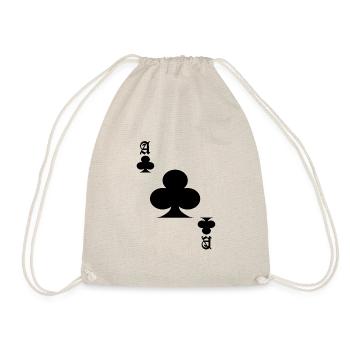 Cross Ace Poker Card Halloween Costume Funny - Drawstring Bag - nature - Front