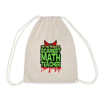 Scariest Math Teacher Mathematics Halloween scary - Drawstring Bag - nature - Front