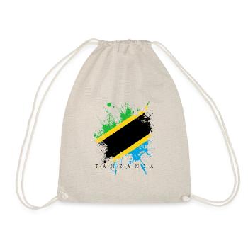 Tanzania Afrika Serengeti Fahne Flagge Land - Turnbeutel - Natur - Vorne