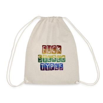 fuck stereotypes regenbogen - Turnbeutel - Natur - Vorne