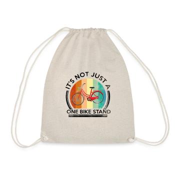 One Bike Stand Bike Retro Bike Tour Bike - Drawstring Bag - nature - Front