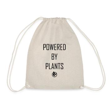 Powered By Plants Vegan Vegan Lifestyle - Drawstring Bag - nature - Front