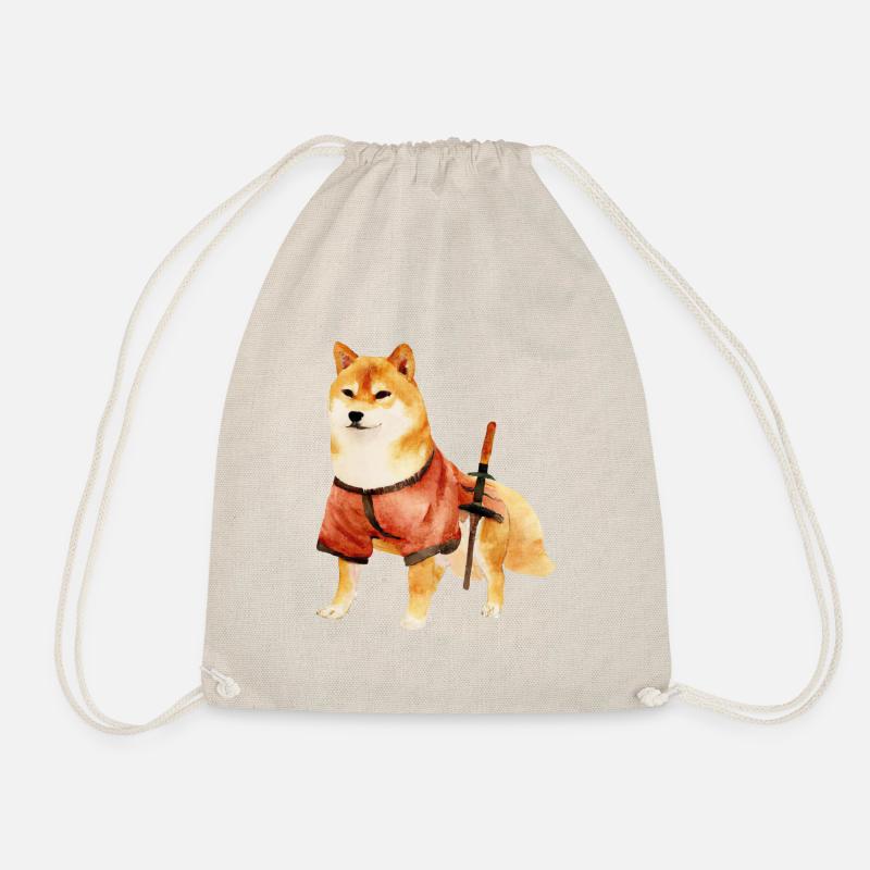 Shiba Inu Samurai - Turnbeutel - Natur
