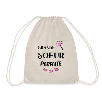 Grande soeur parfaite - cadeau grande soeur - Sac de sport léger - nature - Devant
