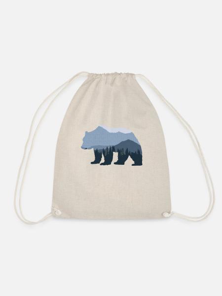 Forest Bear - Drawstring Bag - nature