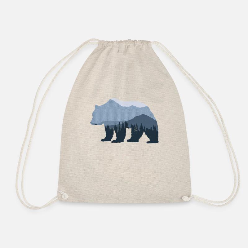 Forest Bear - Drawstring Bag - nature