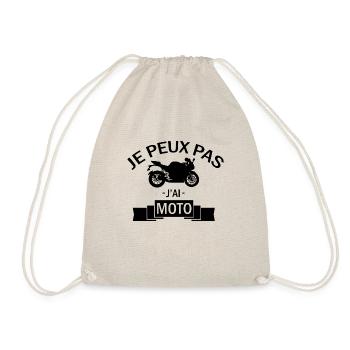 Je Peux Pas J'ai Moto Cadeau motard fun - Sac de sport léger - nature - Devant