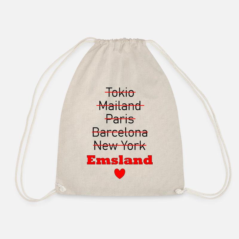 Emsland Heimatliebe regional - Drawstring Bag - nature