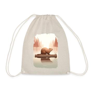 Beaver - Drawstring Bag - nature - Front