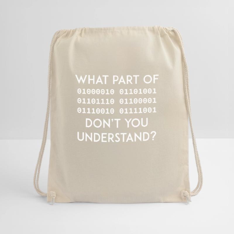 Binary Code Funny saying Nerd geek Programmer IT Drawstring Bag