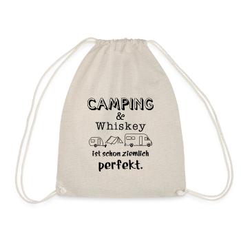 camping und whiskey - Turnbeutel - Natur - Vorne