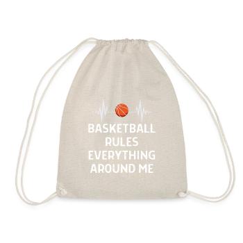 Basketball Spieler Basketballer Sprüche Geschenk - Turnbeutel - Natur - Vorne