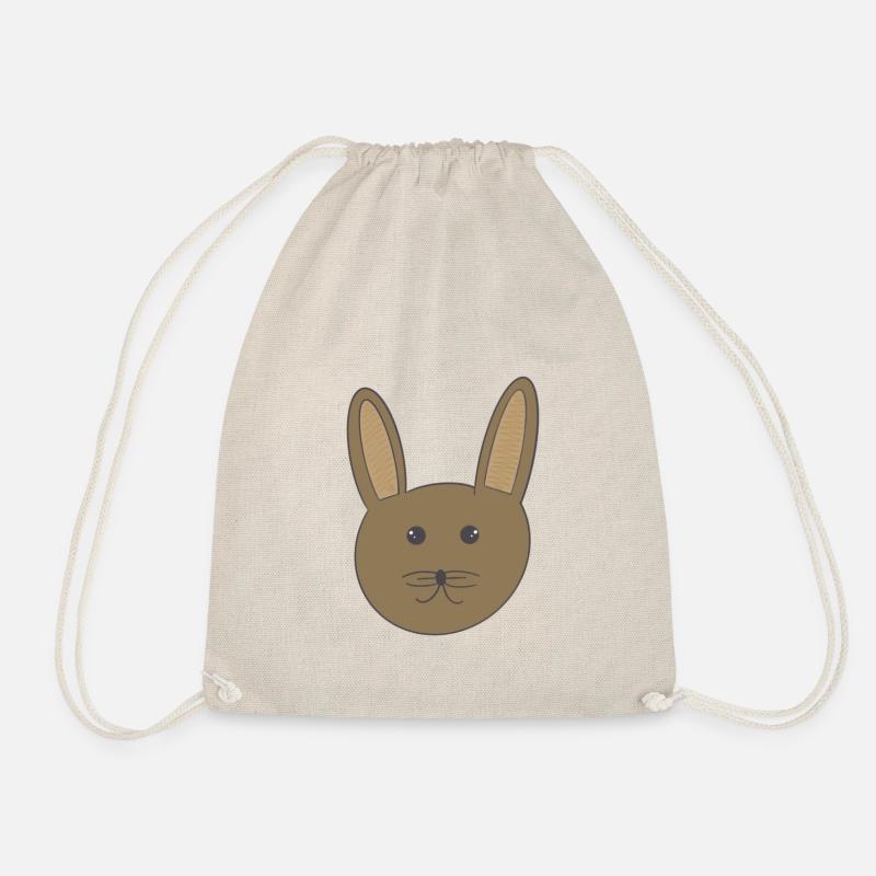 Brauner Hase - Turnbeutel - Natur