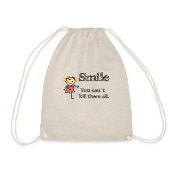 Smile! You can't kill them all! - Turnbeutel - Natur - Vorne