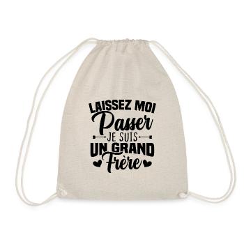 Laissez moi passer je suis un grand frère - Sac de sport léger - nature - Devant