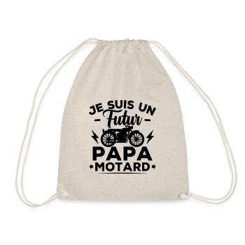 Je suis un futur papa motard - Sac de sport léger - nature - Devant