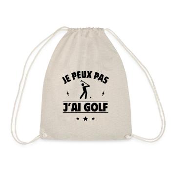 J'peux pas j'ai golf, golfeur - Sac de sport léger - nature - Devant