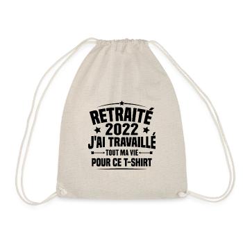 Retraité En 2022 / Humour Cadeau Retraité 2022 - Sac de sport léger - nature - Devant