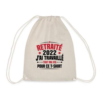 Retraité En 2022 / Humour Cadeau Retraité 2022 - Sac de sport léger - nature - Devant