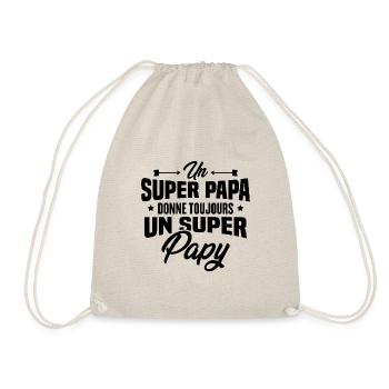 Un super papa donne toujours un super papy - Sac de sport léger - nature - Devant