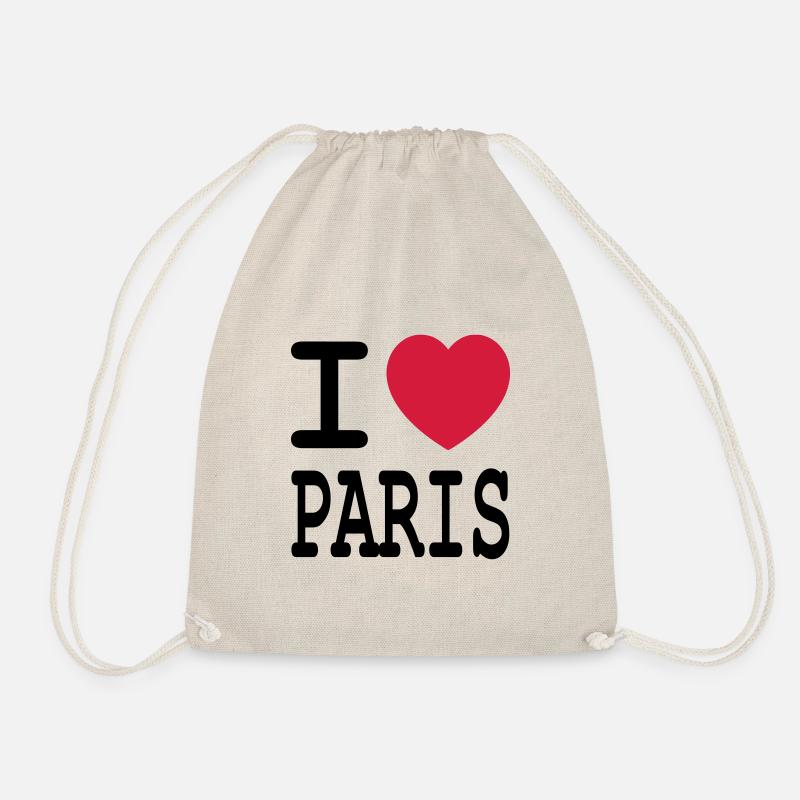 I love Paris - Drawstring Bag - nature