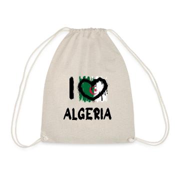 I love Algeria / I love Algeria Country Countries - Drawstring Bag - nature - Front
