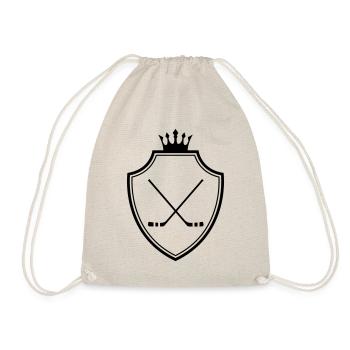 Ice hockey crest hockey sticks - Drawstring Bag - nature - Front