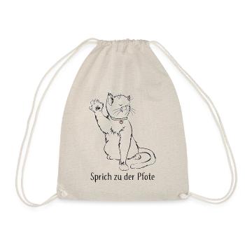 Sprich zu der Pfote Katze Geschenk - Turnbeutel - Natur - Vorne